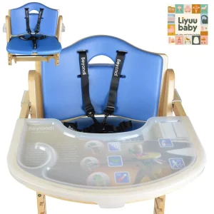 Abiie Beyond Junior Wooden High Chair with Tray - Adjustable High Chair for Babies