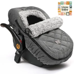 ACRABROS Car Seat Cover Baby: Waterproof Fitted Heather Grey Carseat Canopy