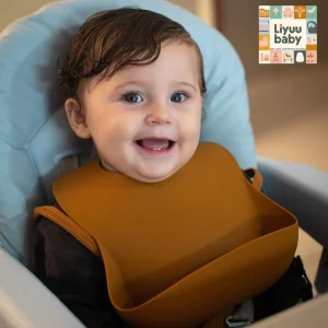PandaEar Silicone Baby Bibs Set of 3, Waterproof Food Catcher